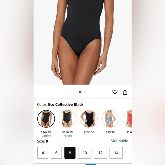 SEAFOLLY Eco Collective Black One Piece Swimsuit- Size 14 - Picture 14 of 16